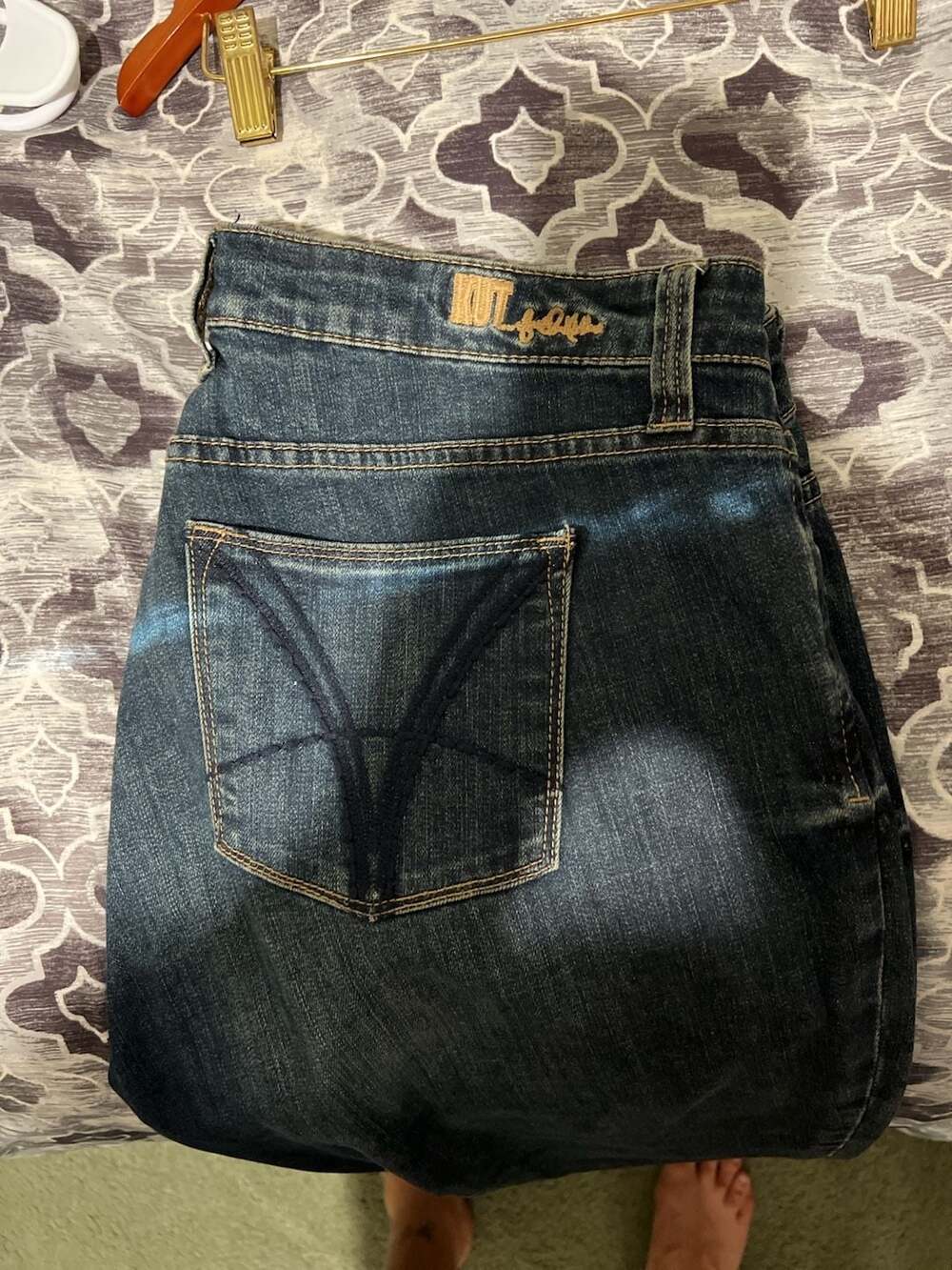 Kut from the Kloth Katy Boyfriend Dark Wash Denim Jeans Size 14W